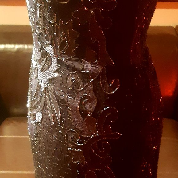 Gorgeous beaded gown, elegant yet contemporary, perfect for MOB, wedding, etc. - Picture 3 of 16